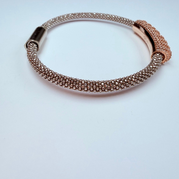 Dyadema Star Dust Swarovski Crystals Rose Gold, Sterling Silver Caviar Bracelet - Picture 5 of 12